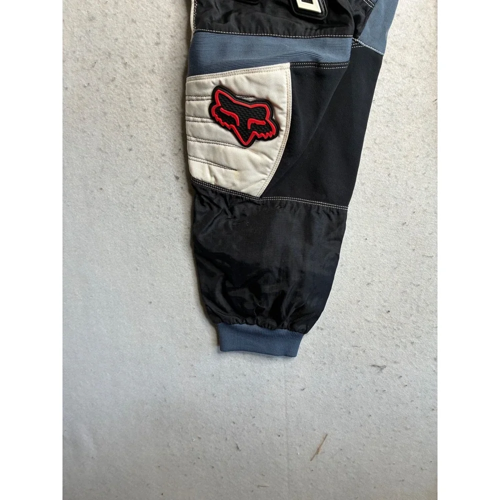 Fox Racing Motocross Pants Mens 34 Black Grey White MX BMX Riding Gear Vintage